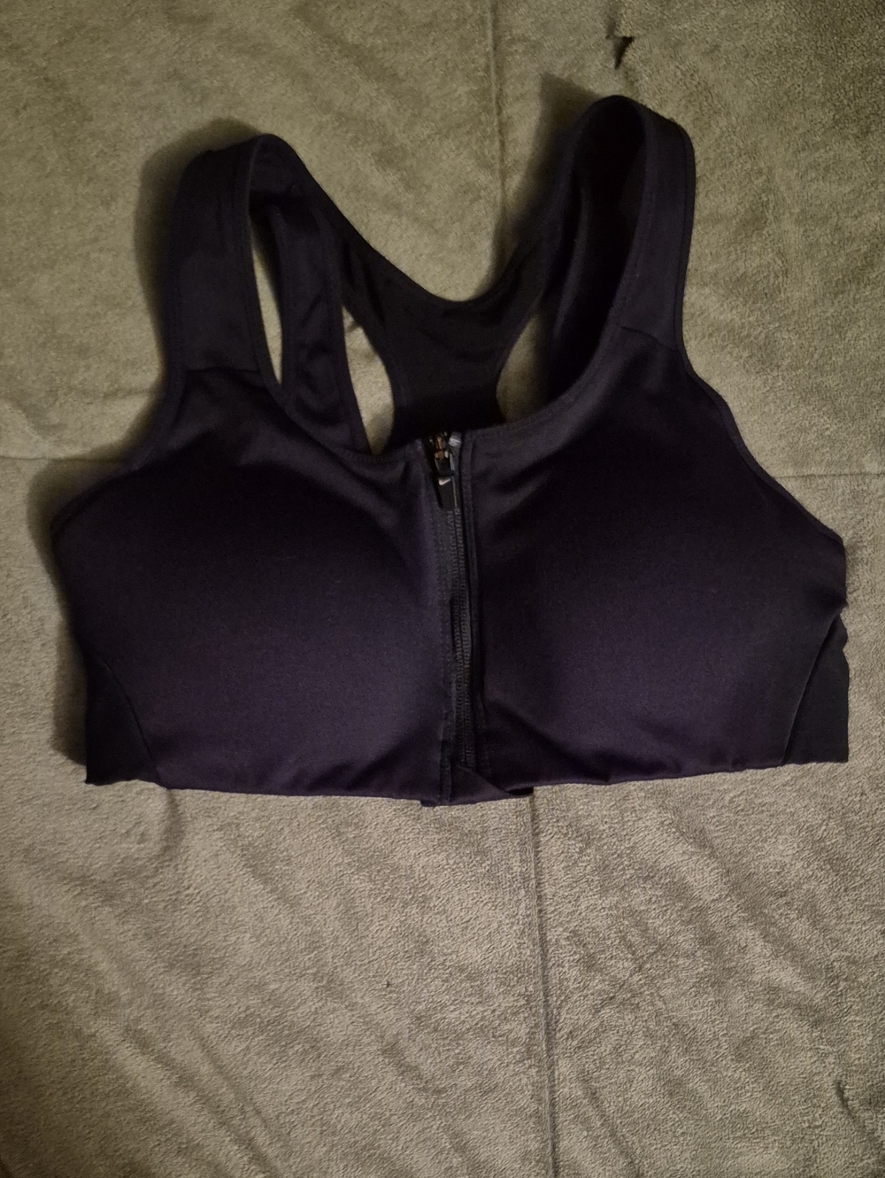 Black Front Zip Nike Sports Bra